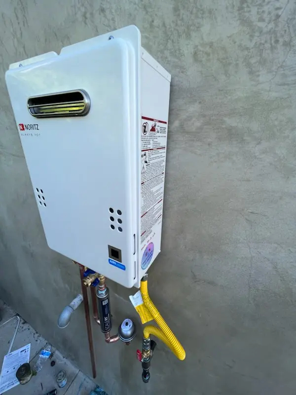 Tankless water heater installation for Deercreek homes